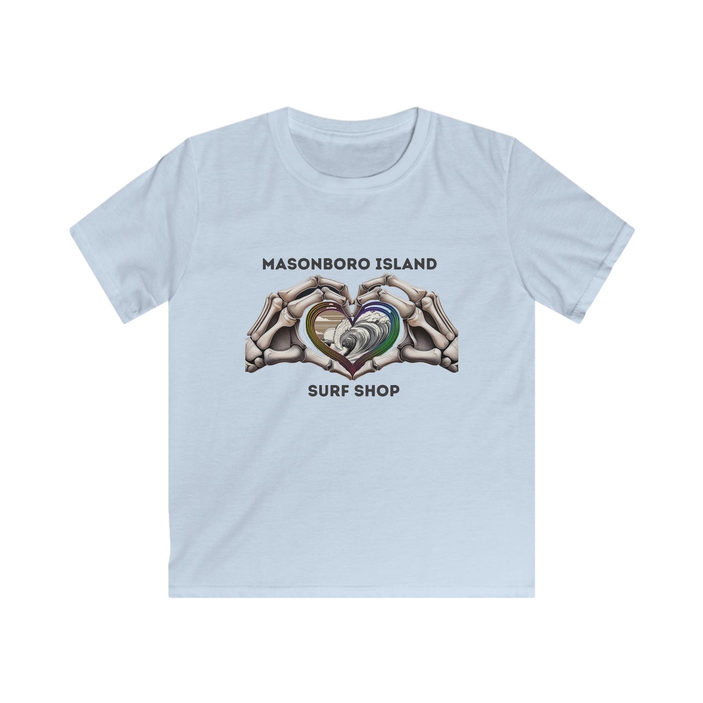 Kids Tee - Masonboro Island Surf Shop Heart Hands Design
