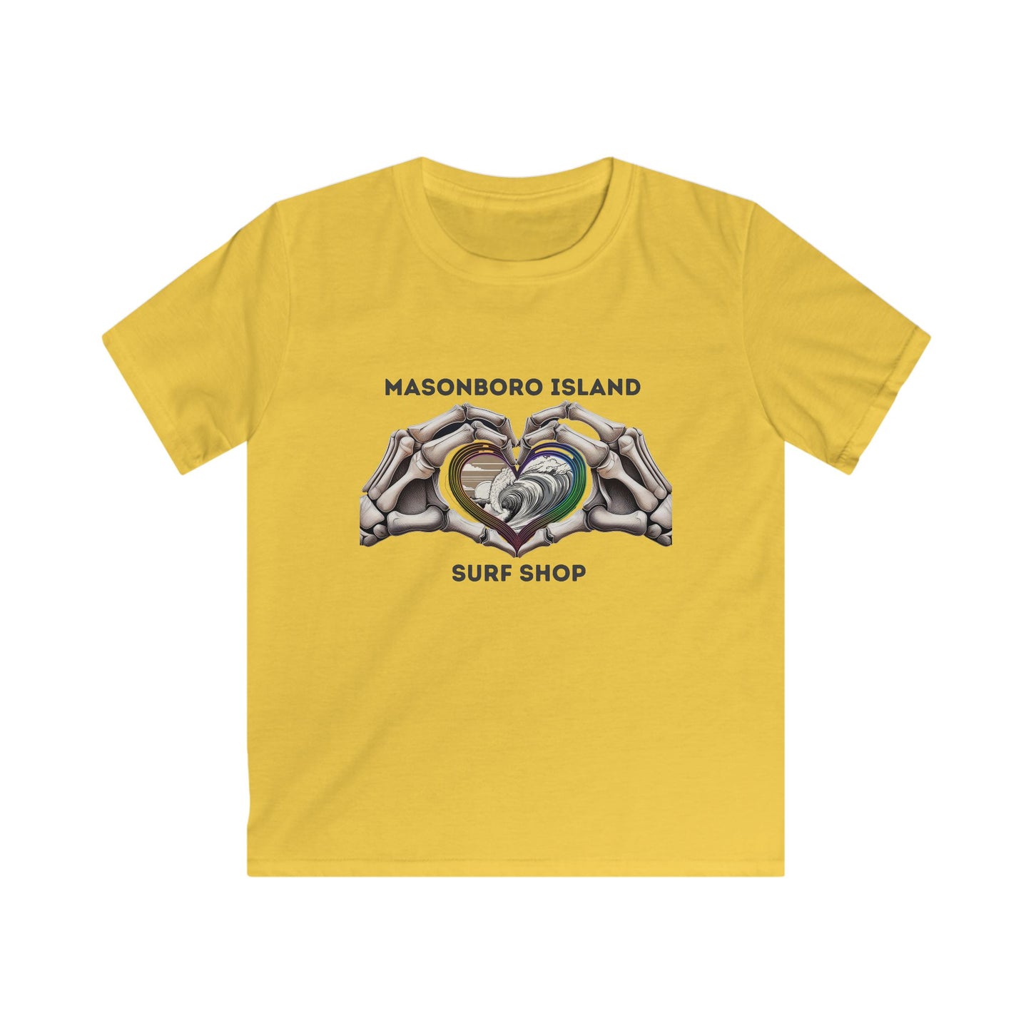 Kids Tee - Masonboro Island Surf Shop Heart Hands Design
