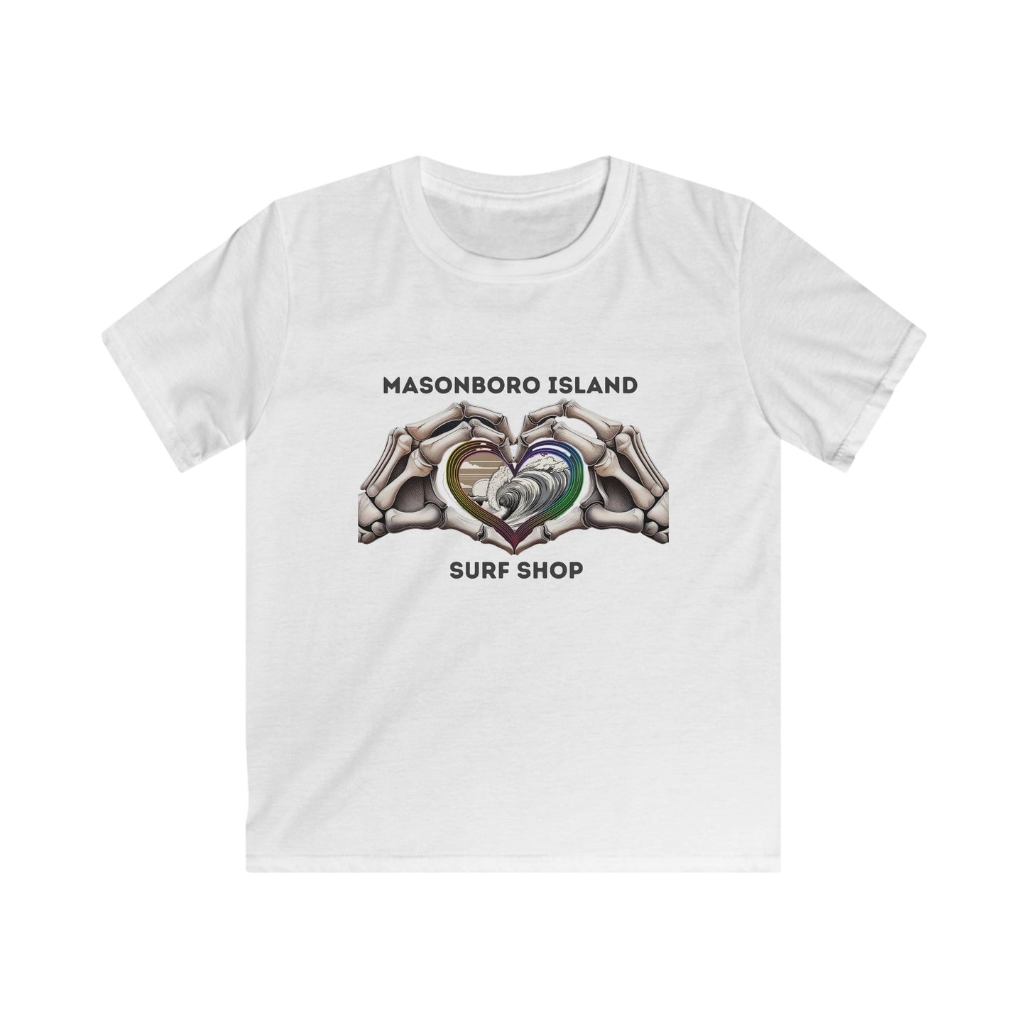 Kids Tee - Masonboro Island Surf Shop Heart Hands Design