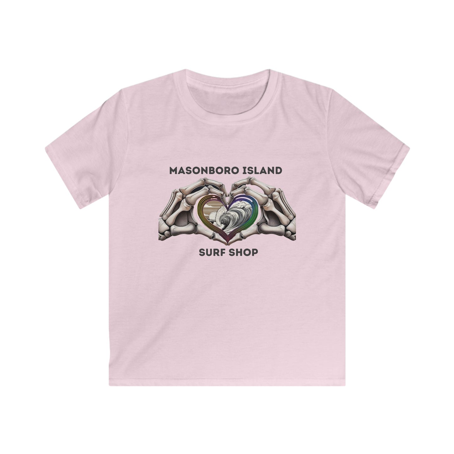 Kids Tee - Masonboro Island Surf Shop Heart Hands Design
