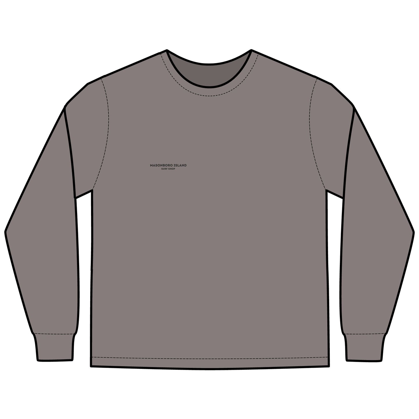Walking Skeleton Surfer Logo - Long Sleeve