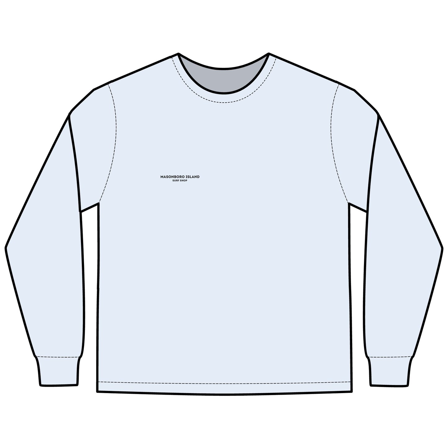 Walking Skeleton Surfer Logo - Long Sleeve