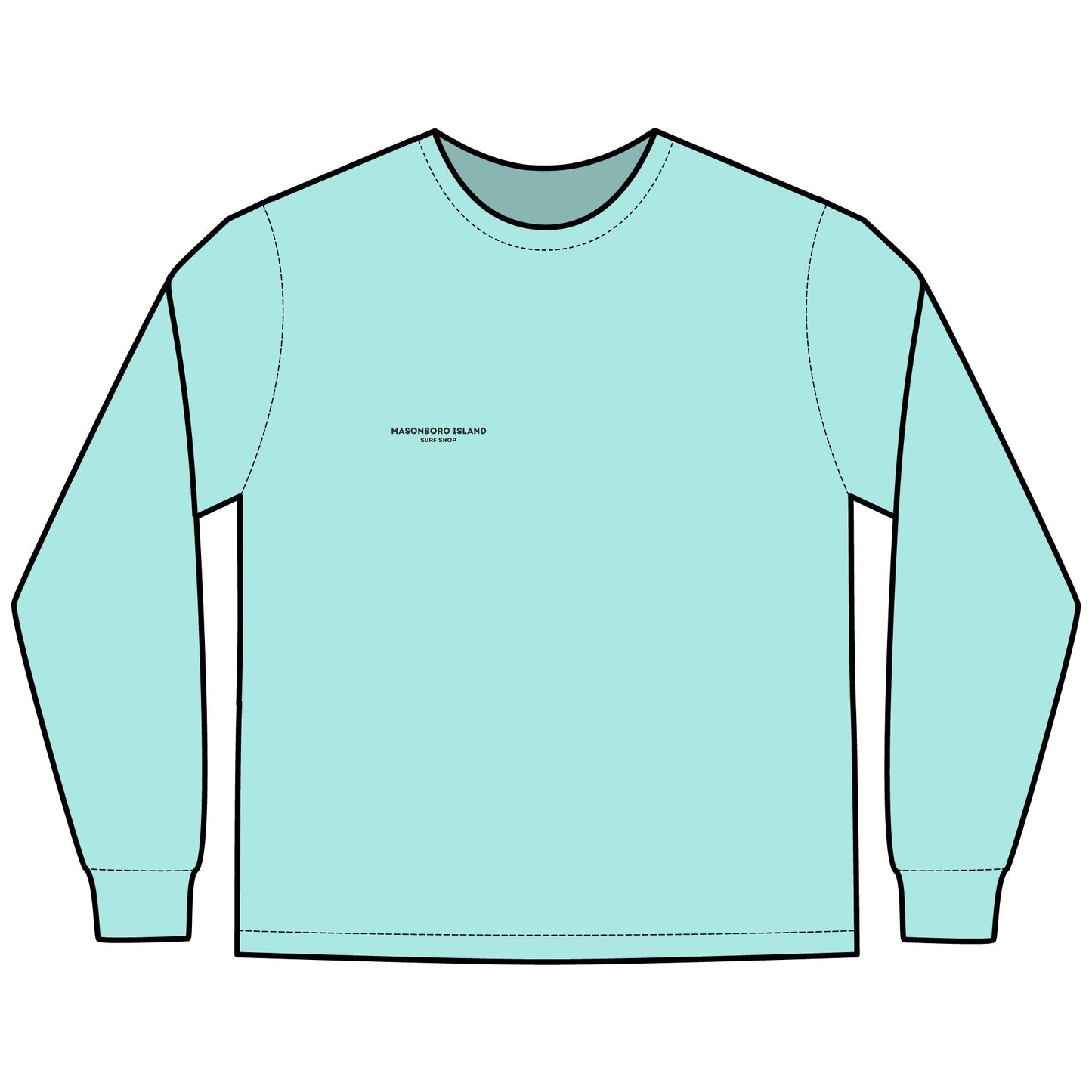 Walking Skeleton Surfer Logo - Long Sleeve