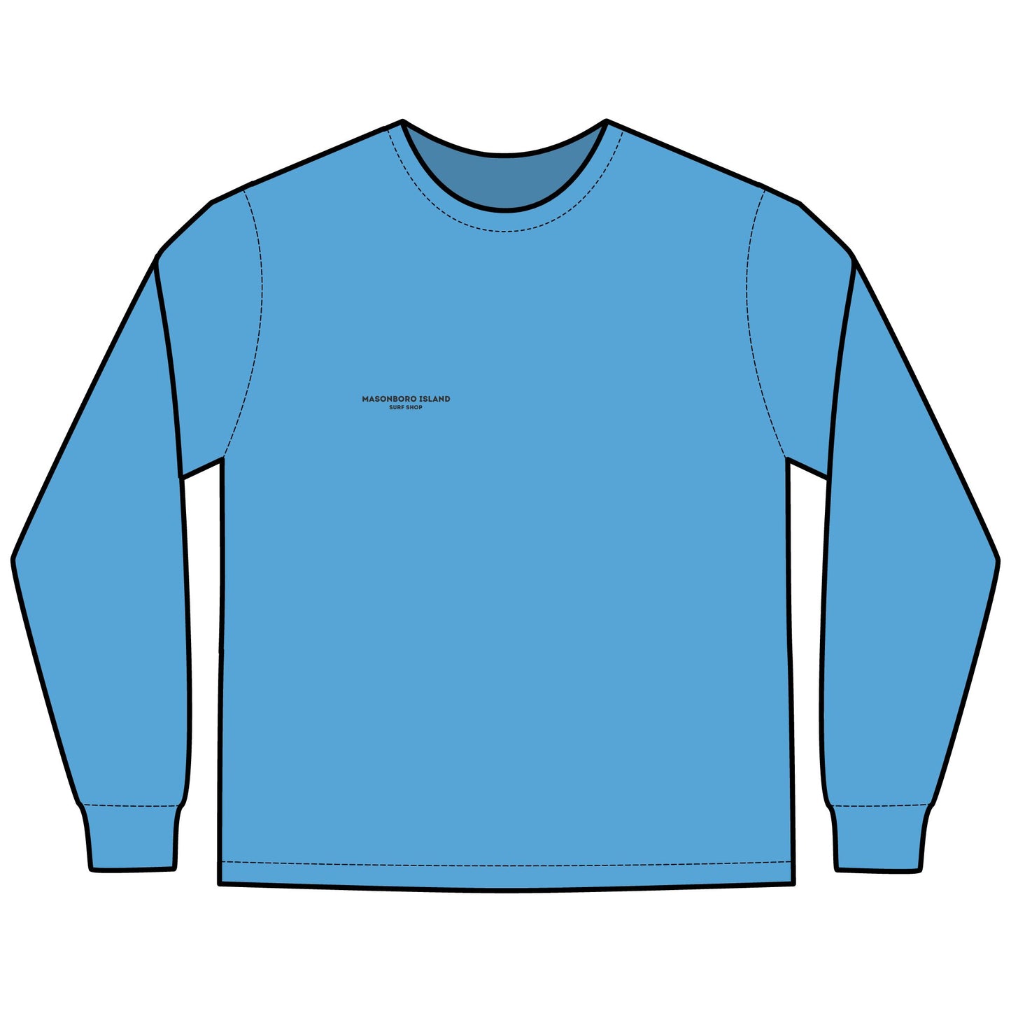 Walking Skeleton Surfer Logo - Long Sleeve