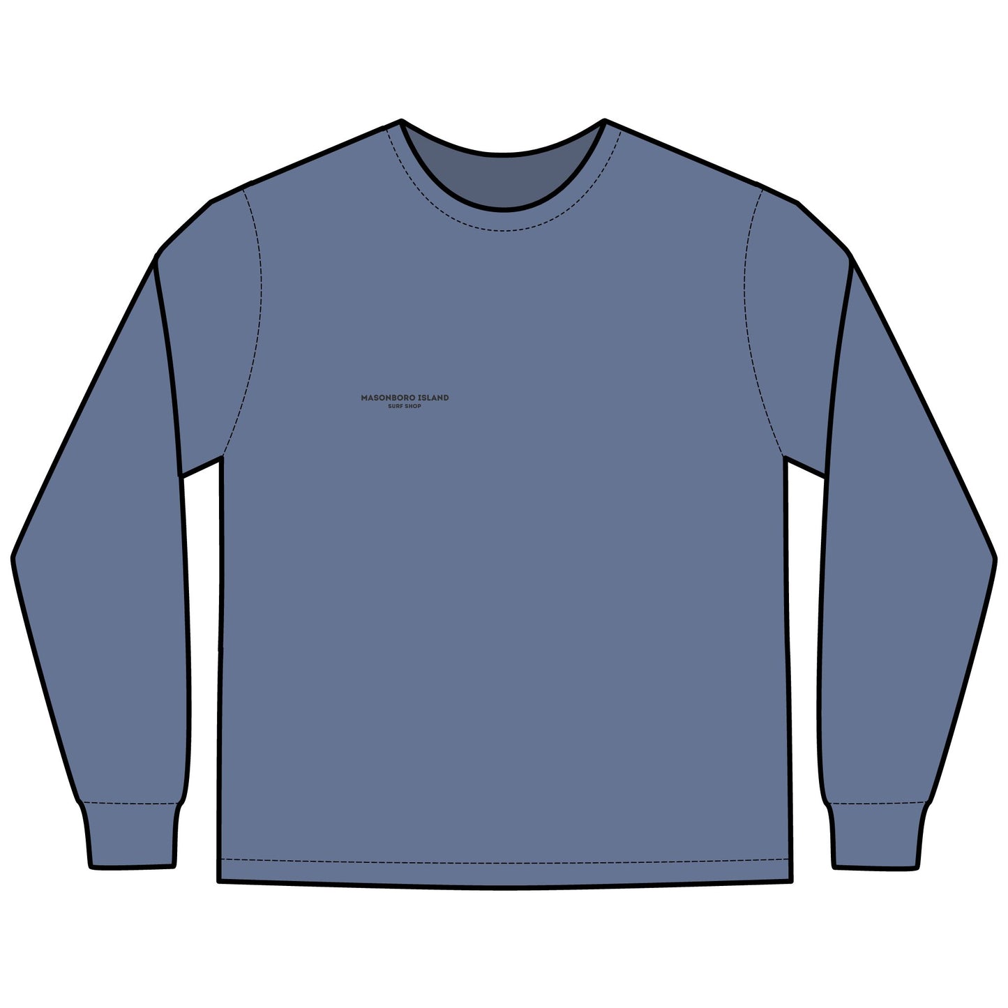 Walking Skeleton Surfer Logo - Long Sleeve