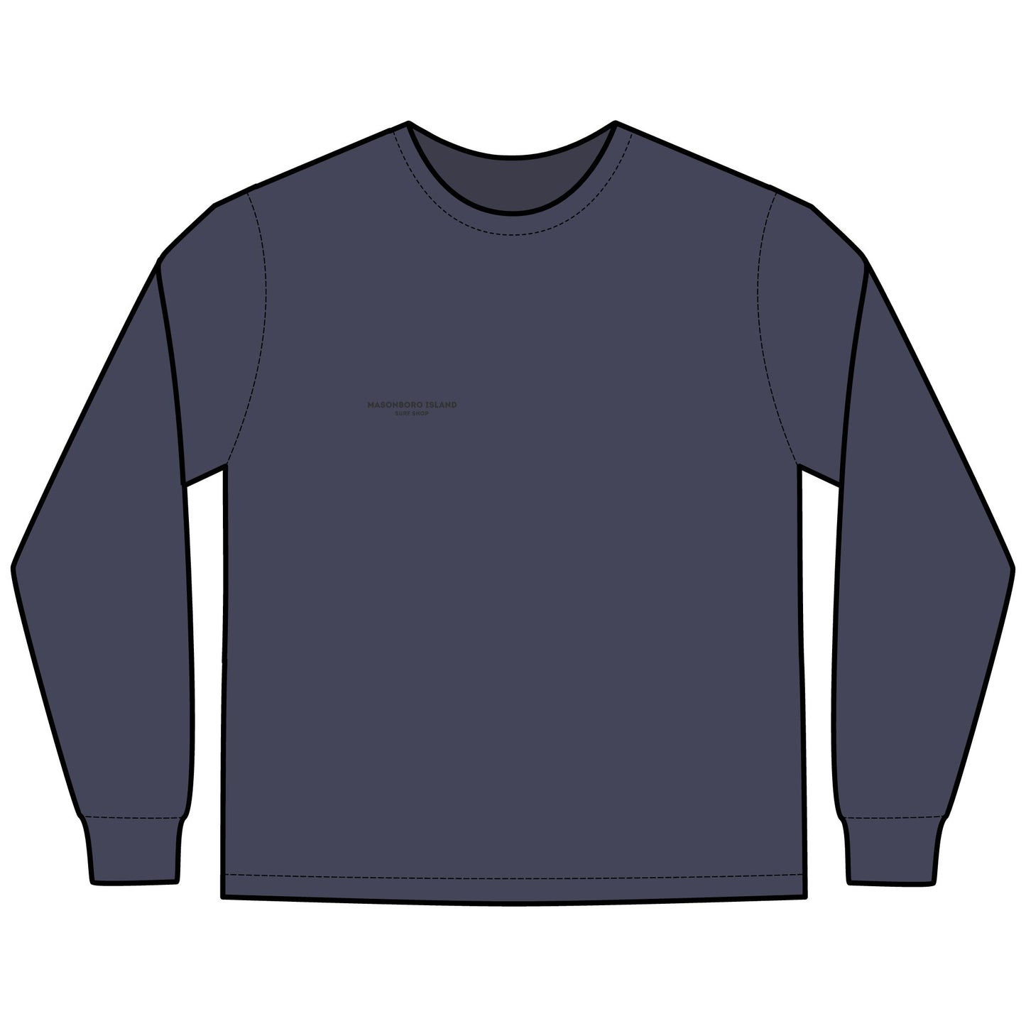 Walking Skeleton Surfer Logo - Long Sleeve