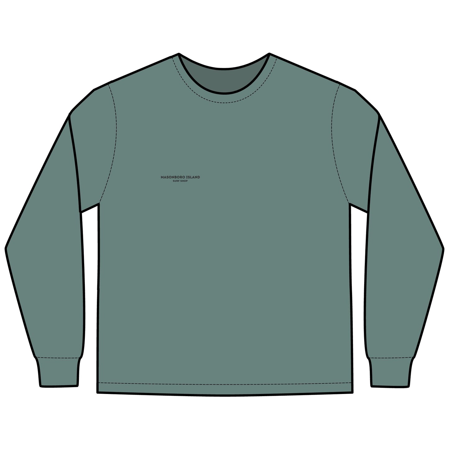 Walking Skeleton Surfer Logo - Long Sleeve
