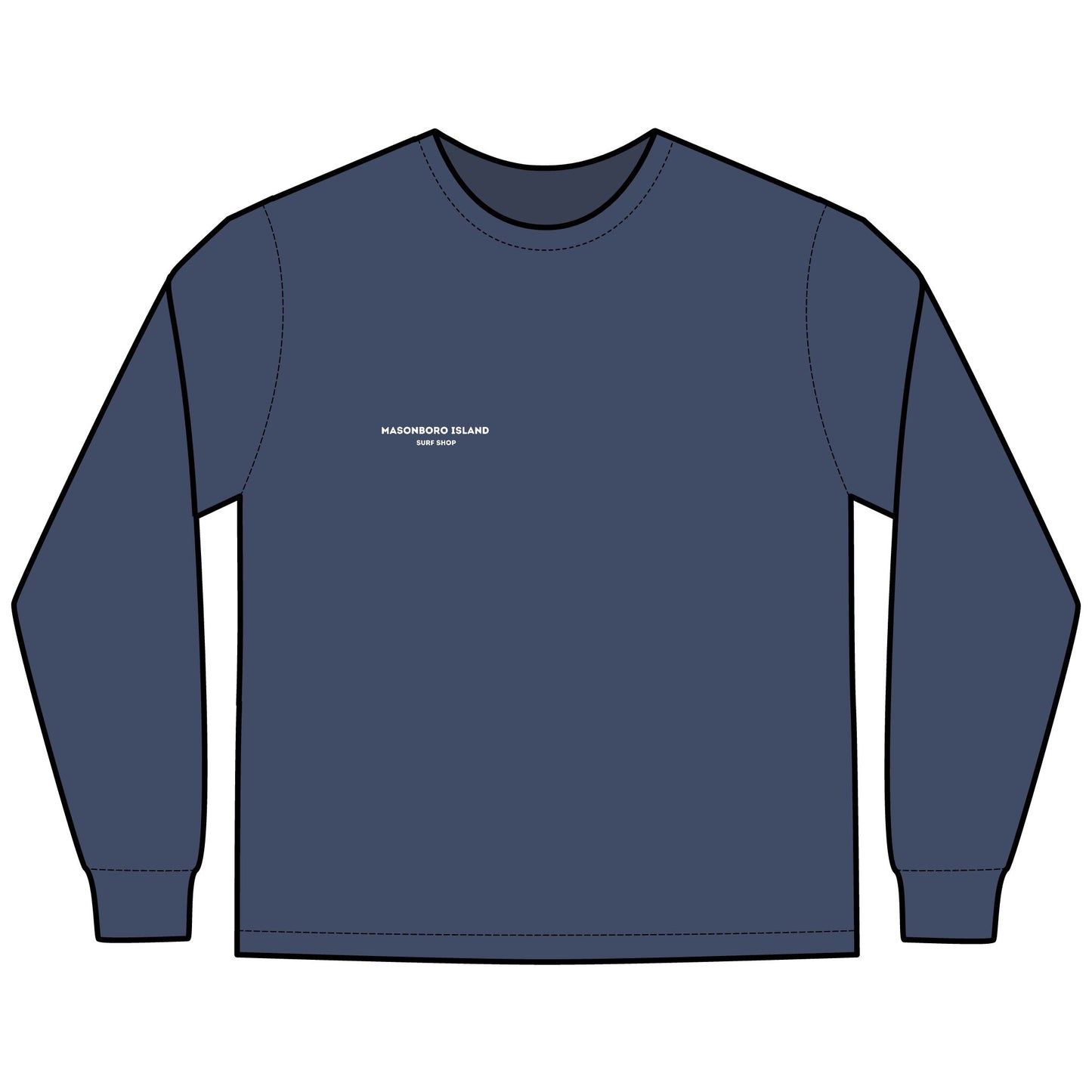 Walking Skeleton Surfer Logo - Long Sleeve