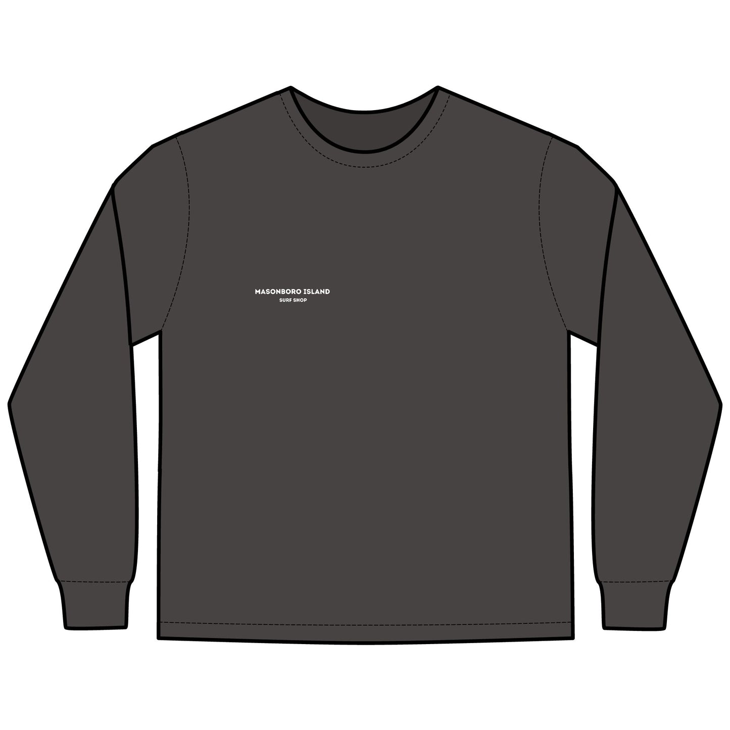 Walking Skeleton Surfer Logo - Long Sleeve