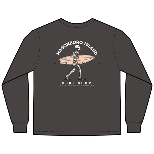 Walking Skeleton Surfer Logo - Long Sleeve