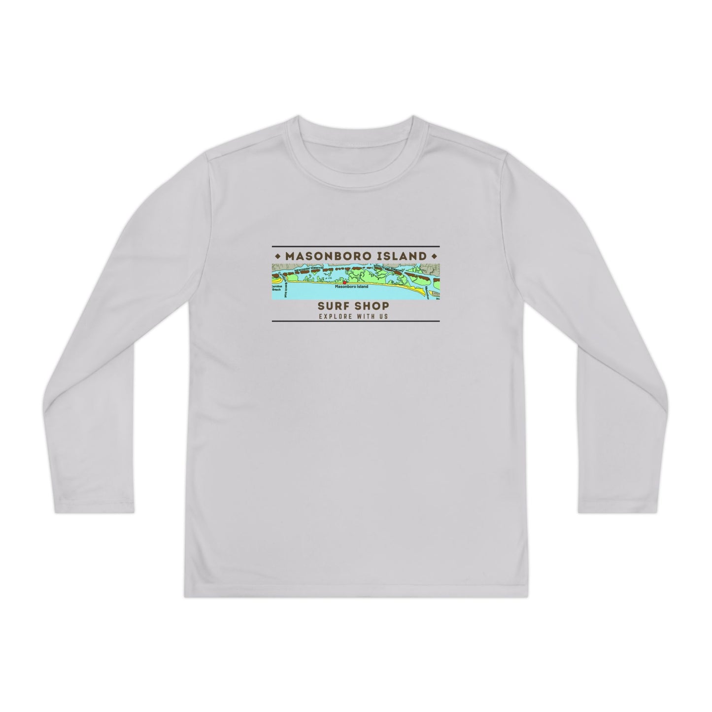 Masonboro Island Surf Shop Island Map Kids Tee