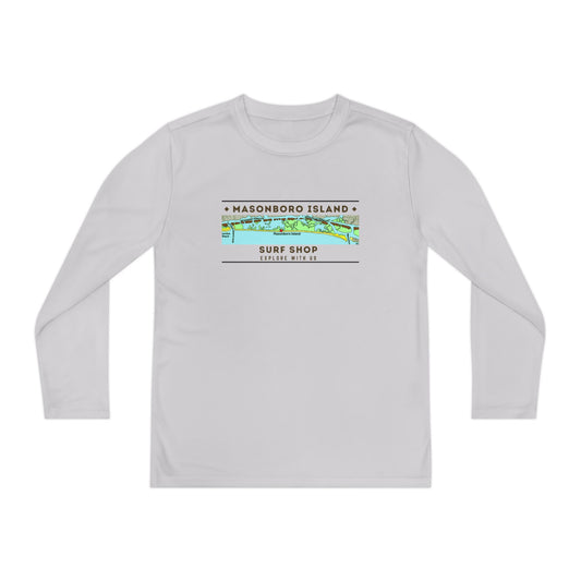 Masonboro Island Surf Shop Island Map Kids Tee