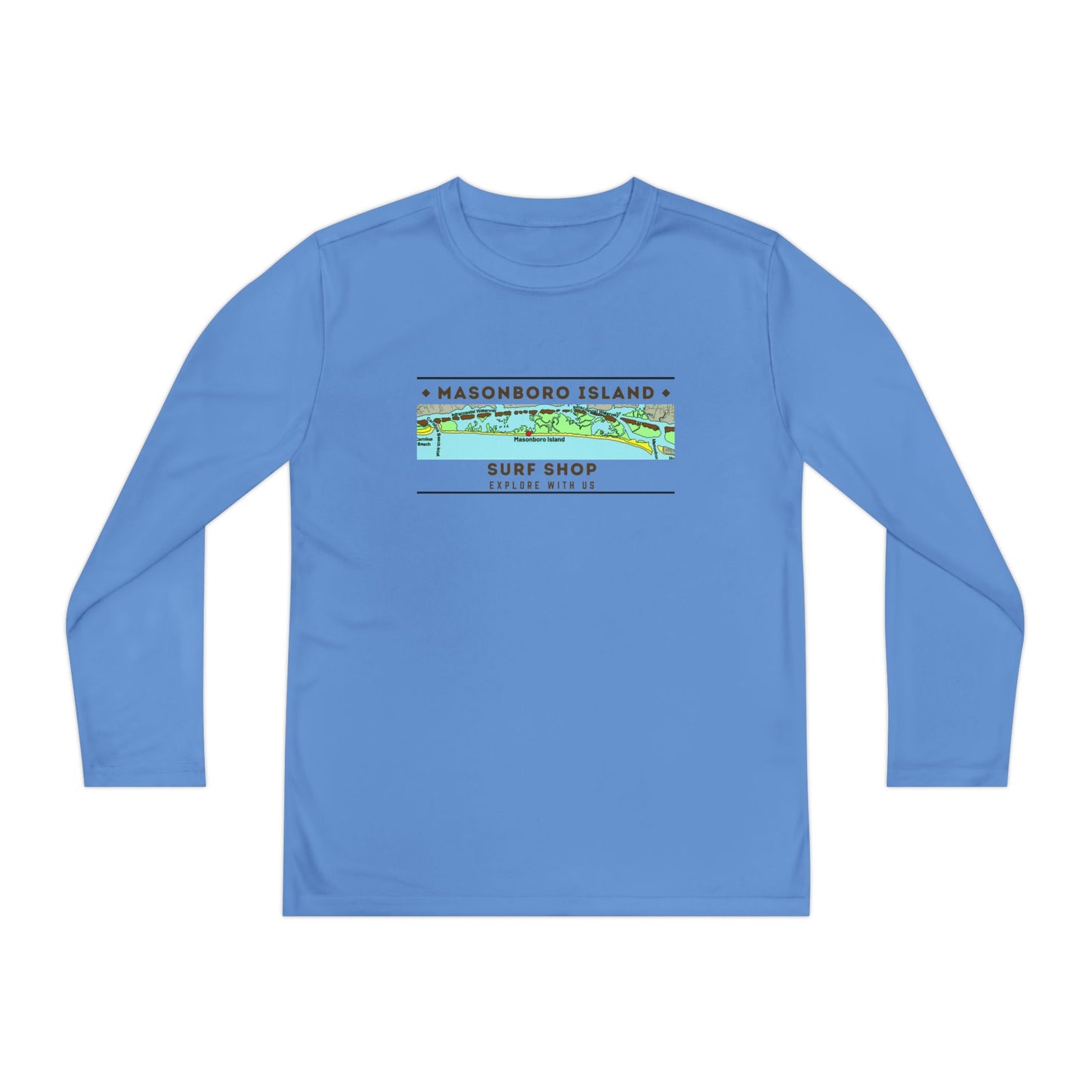 Masonboro Island Surf Shop Island Map Kids Tee